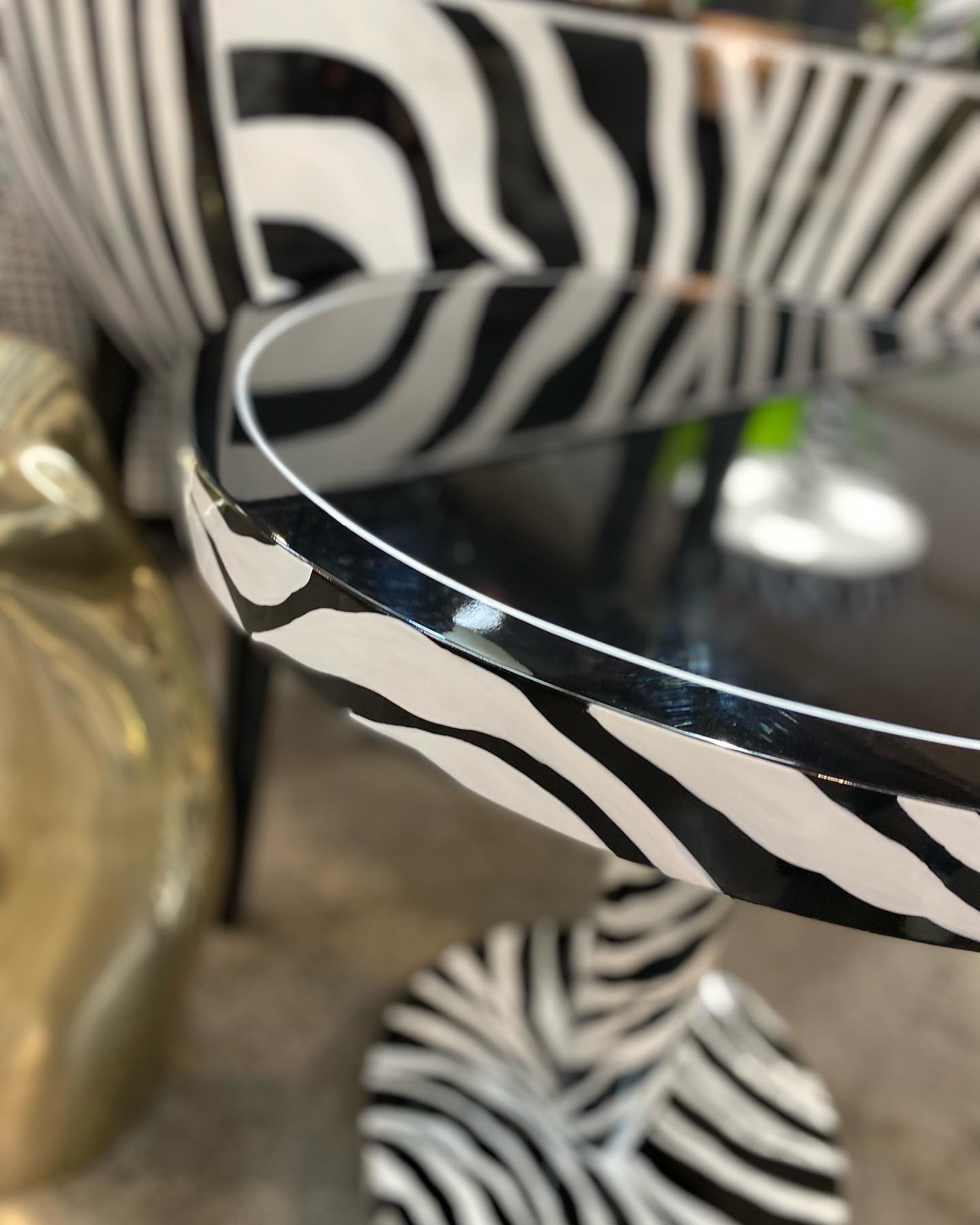 Zebra Side Table