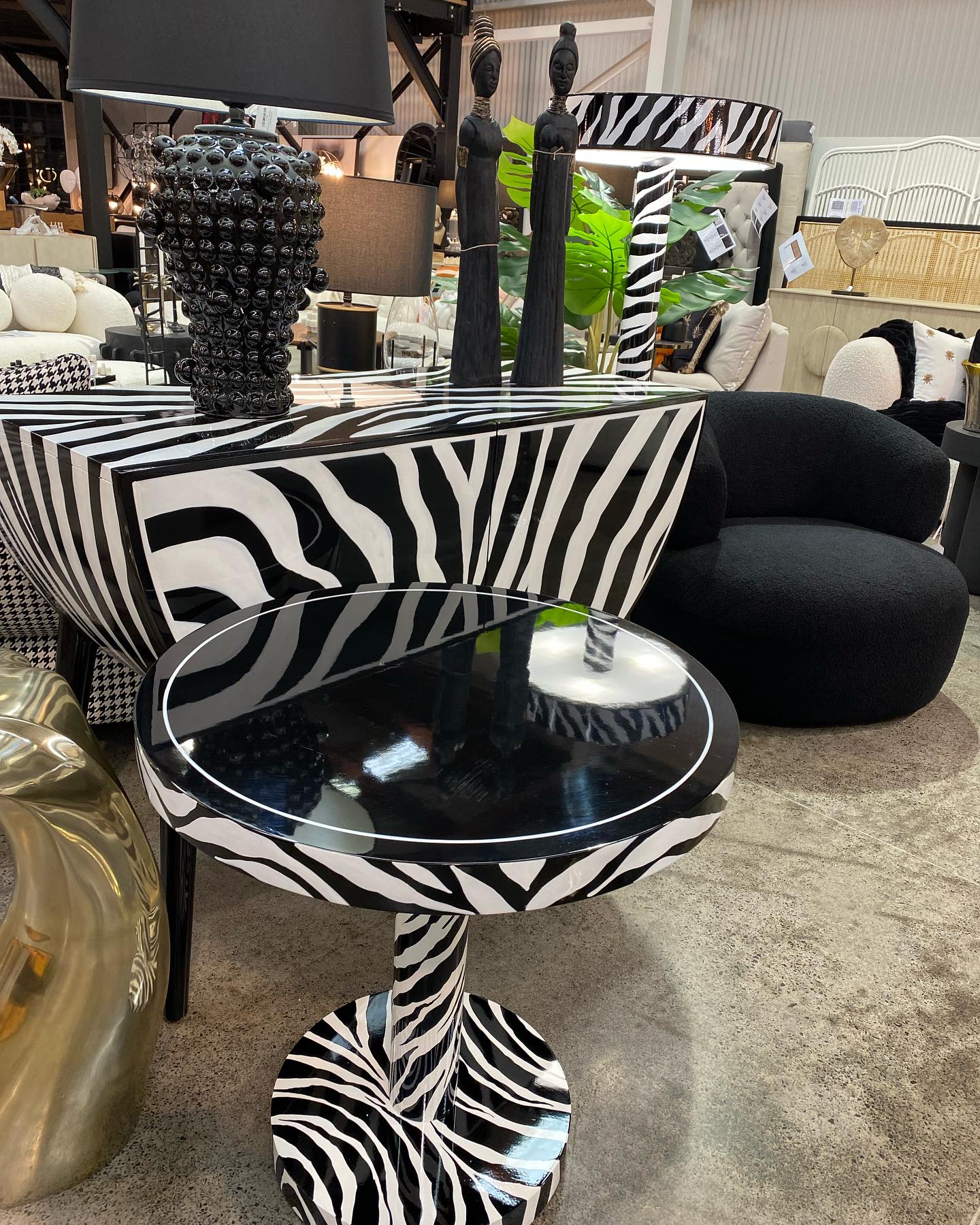 Zebra Side Table