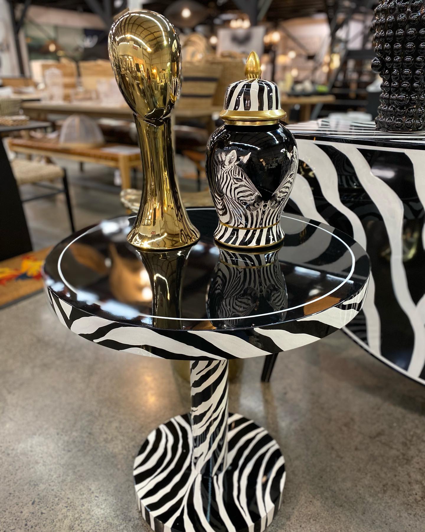 Zebra Side Table