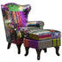 Dorset Patchwork Armchair with Ottoman