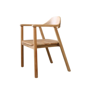 Remy Teak Dining Chair with Arms - Natural