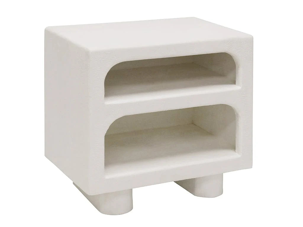 Bodhi Bedside Table - Textured White