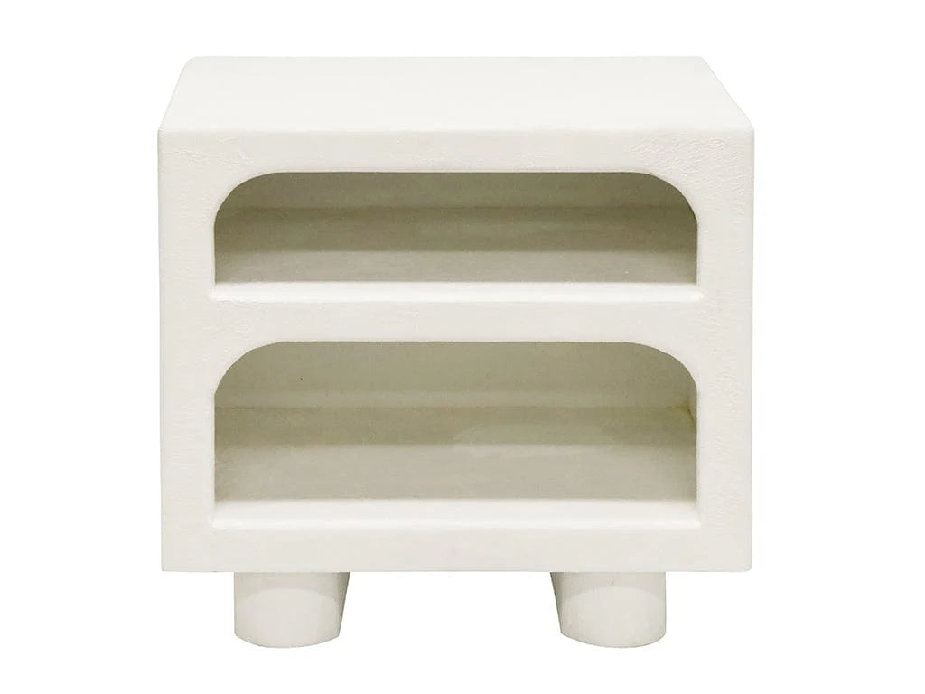 Bodhi Bedside Table - Textured White