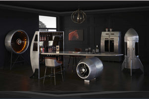 Aviator Bar Table & Cabinet