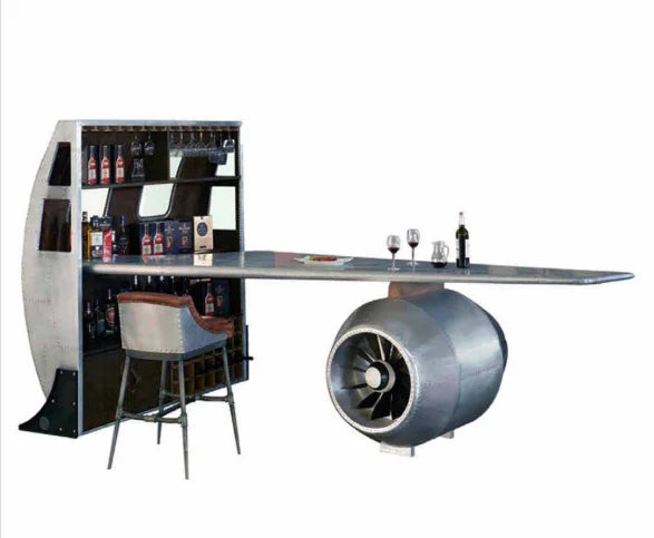 Aviator Bar Table & Cabinet