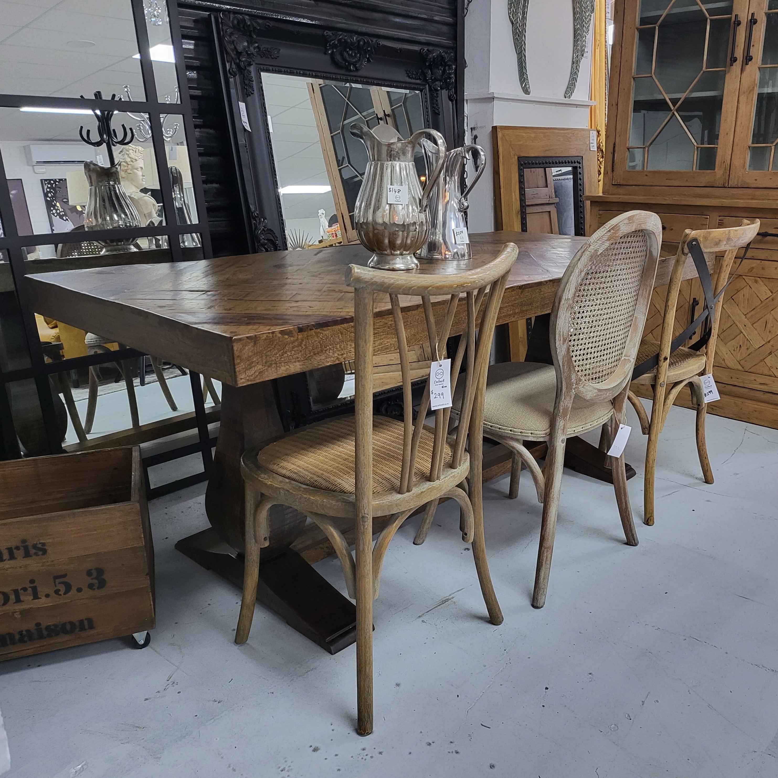 Prairie Parquet Dining Table - Walnut 1800