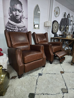 Stratford Leather Recliner Chair - Vintage Cigar