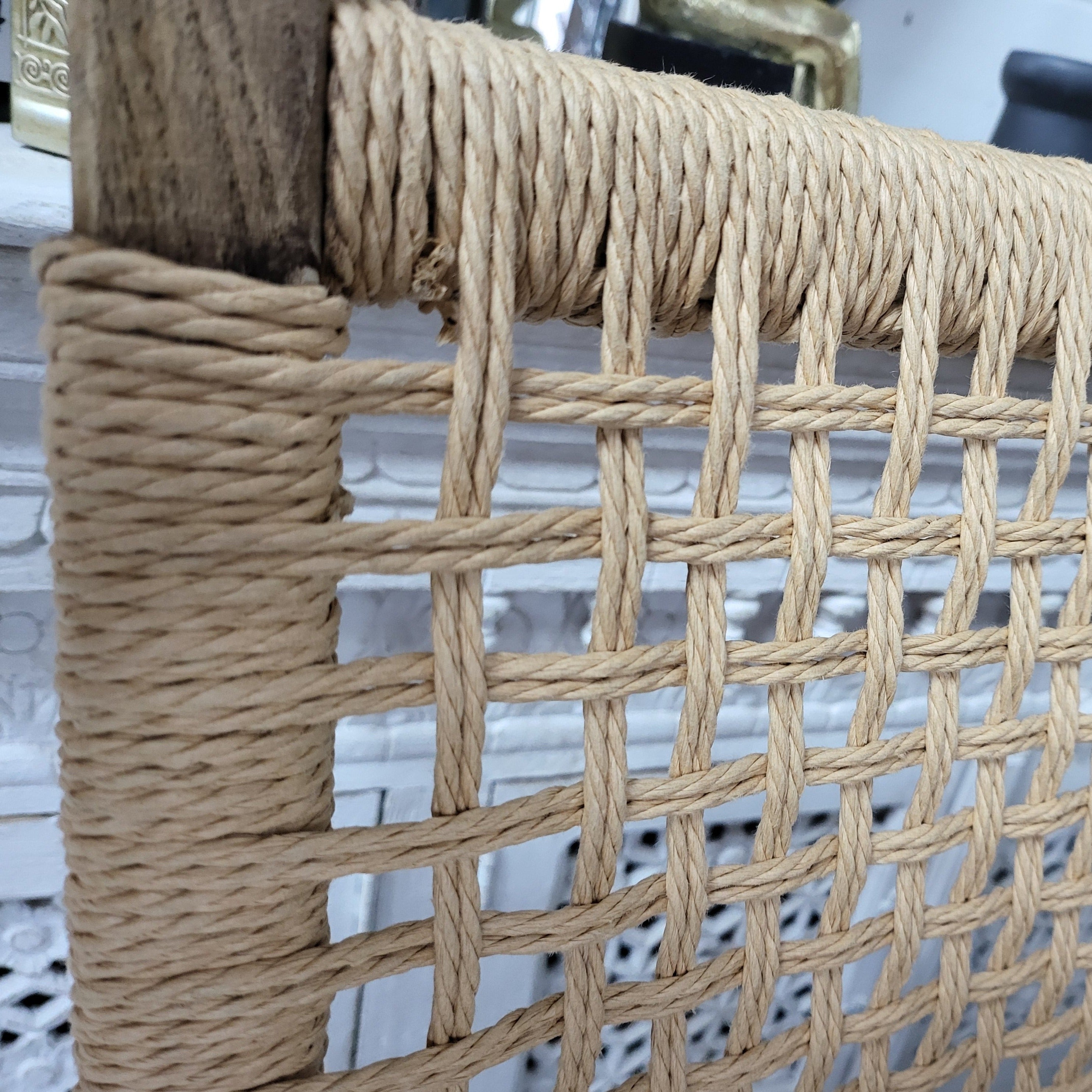 Reclaimed Oak & Rattan Dining Chair