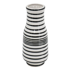 Black & White Striped Vase