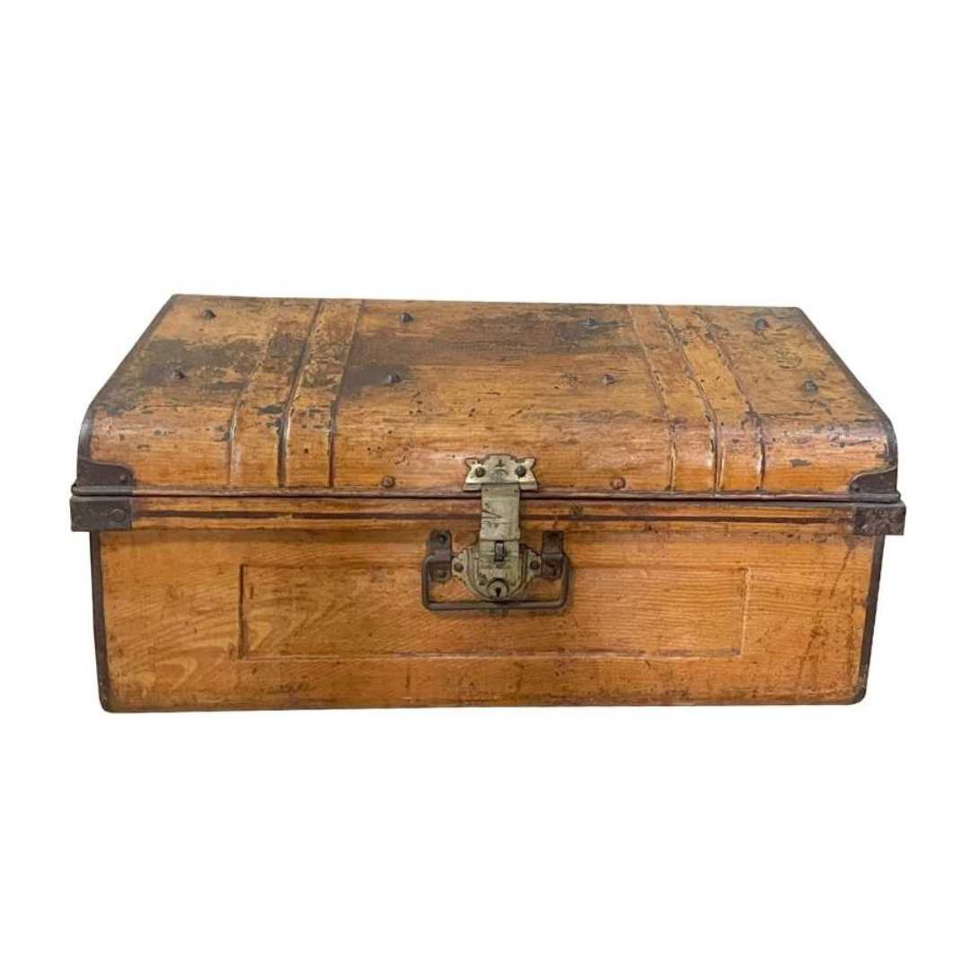 Indian Vintage Iron Trunk - Large