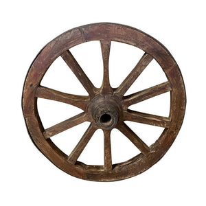 Indian Reclaimed Wagon Wheel - 72cm