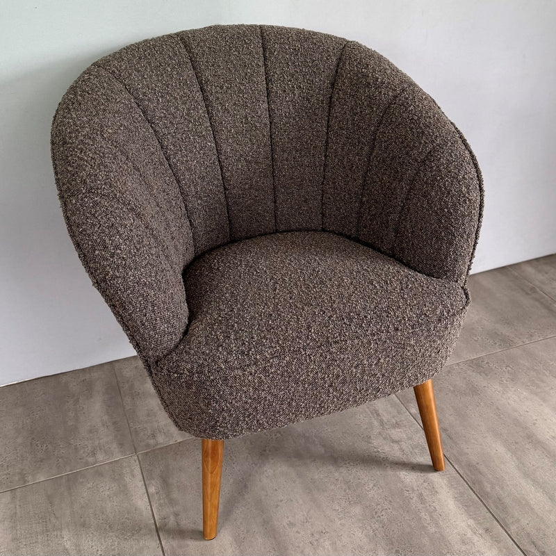 Gina Boucle Casual Armchair - Coffee