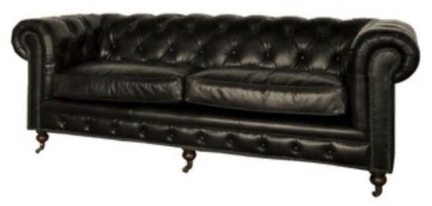 Hampton Court 3 Seater Belon Black