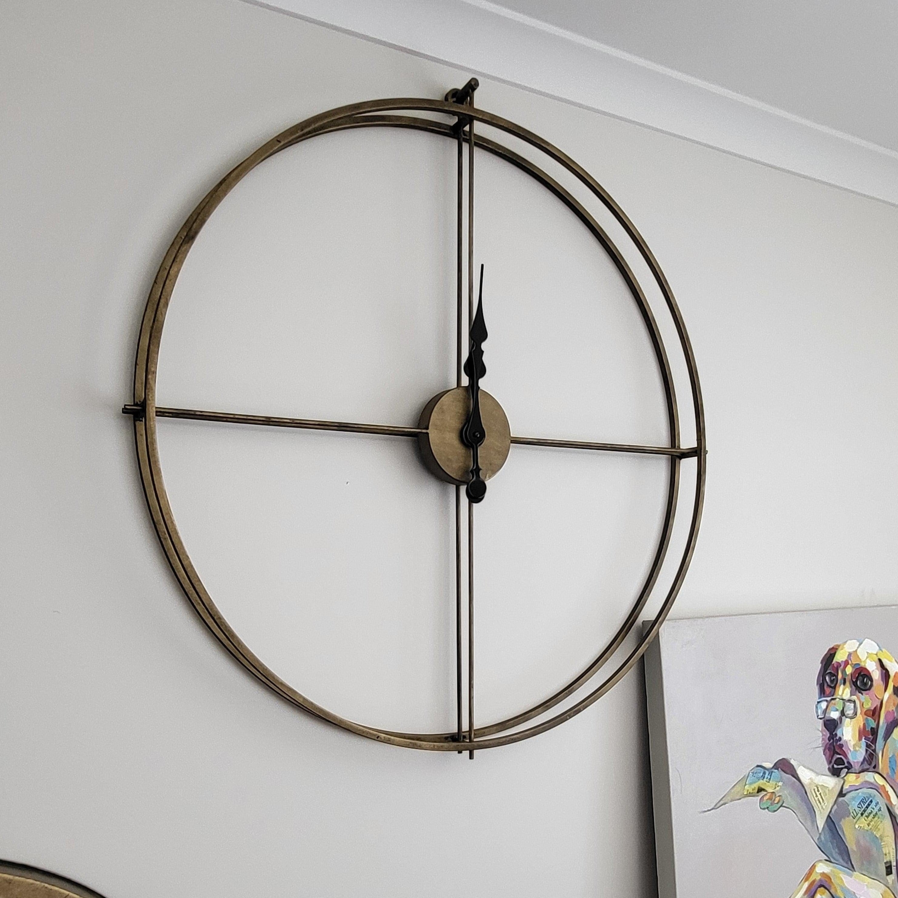 Metal Framed Wall Clock - Large