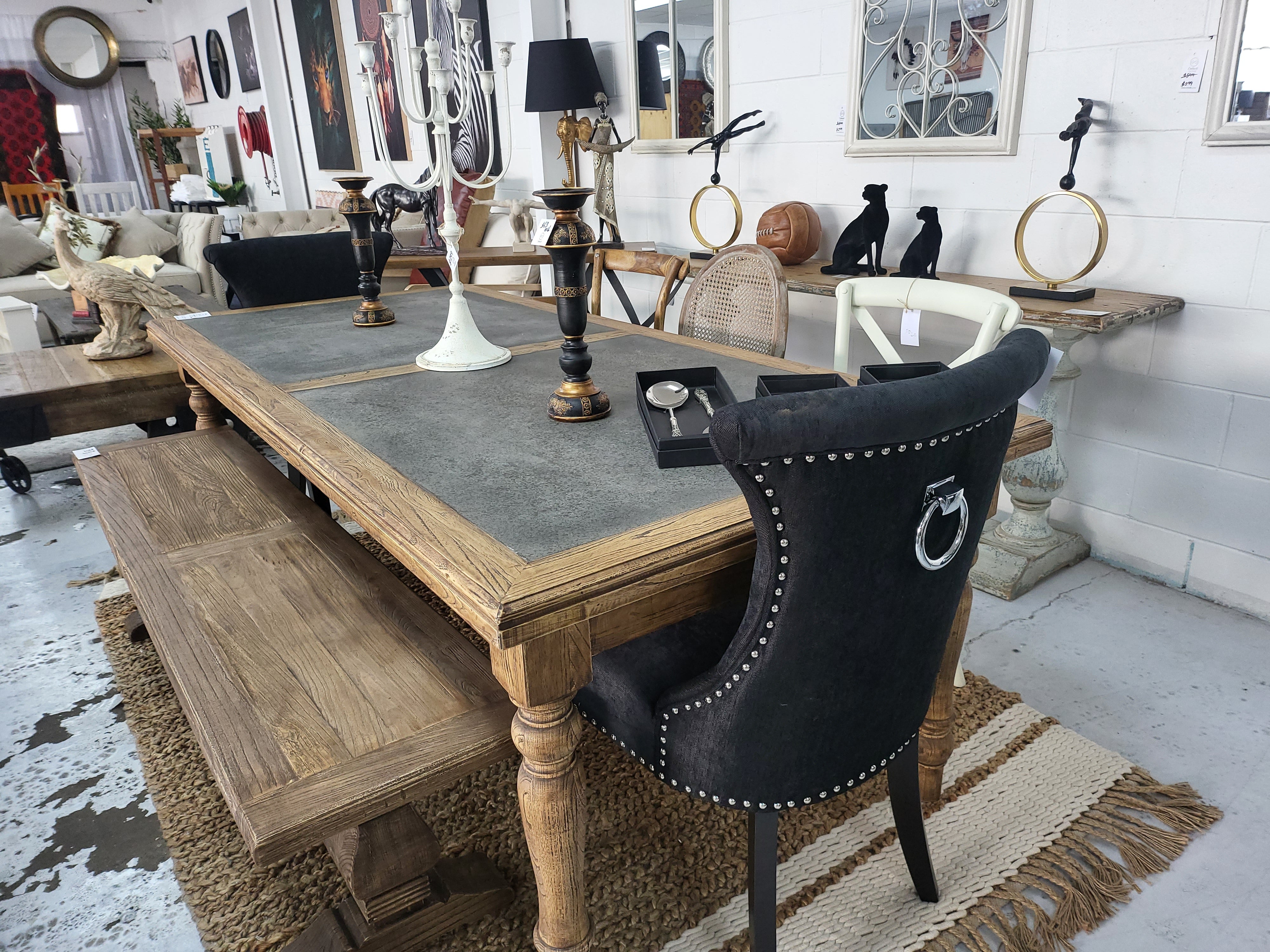 Dining Table - Old Elm Zinc Top