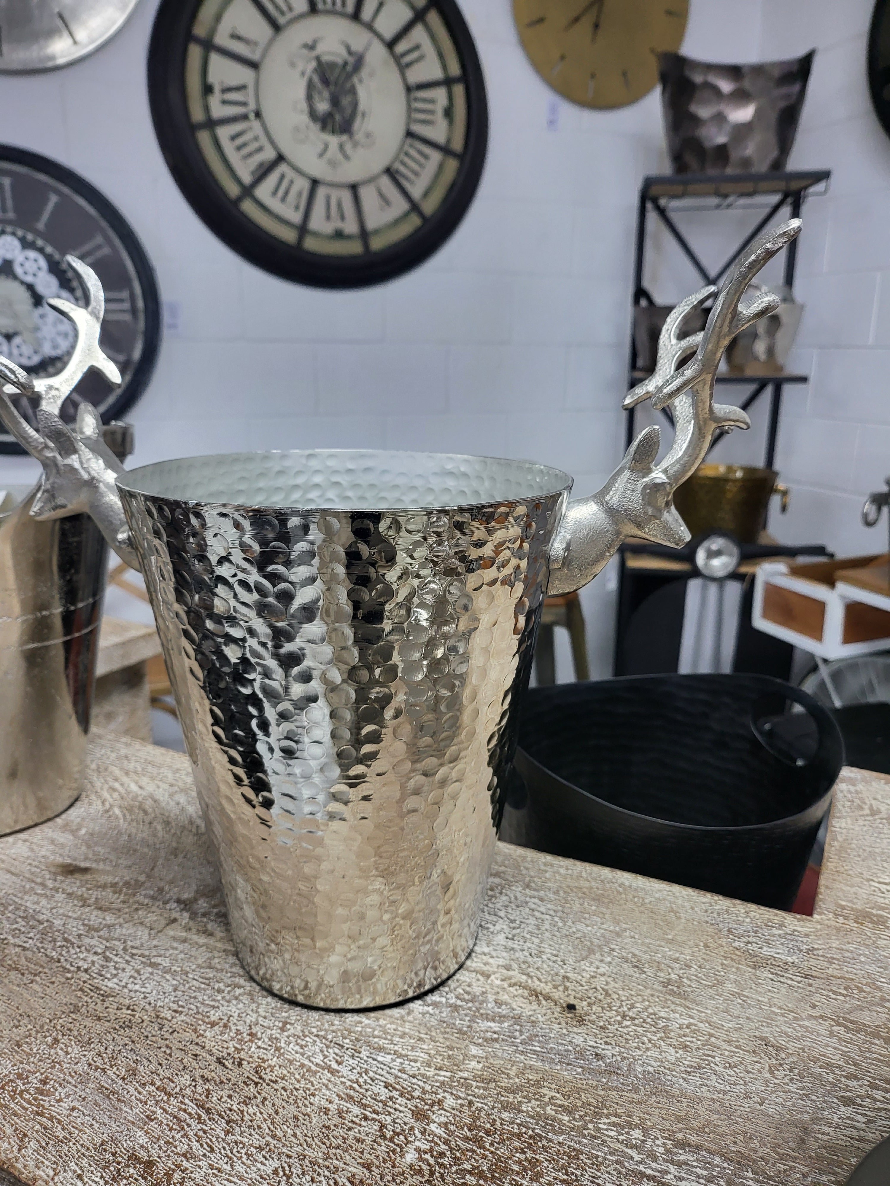 Aluminium Reindeer Wine Bucket