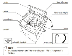 Midea 5.5KG Top Load Washing Machine with i-clean Function