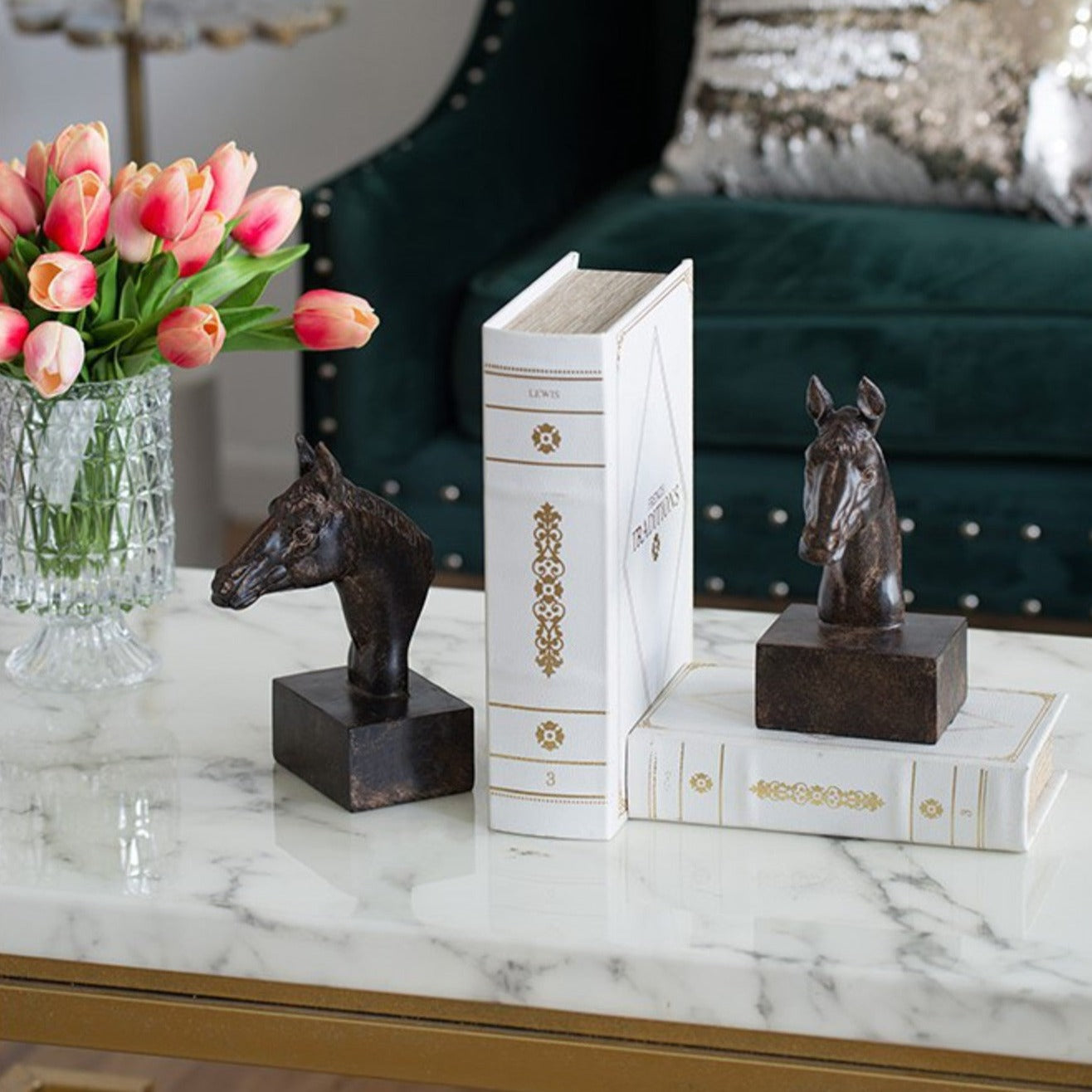 Horse Head Bookends