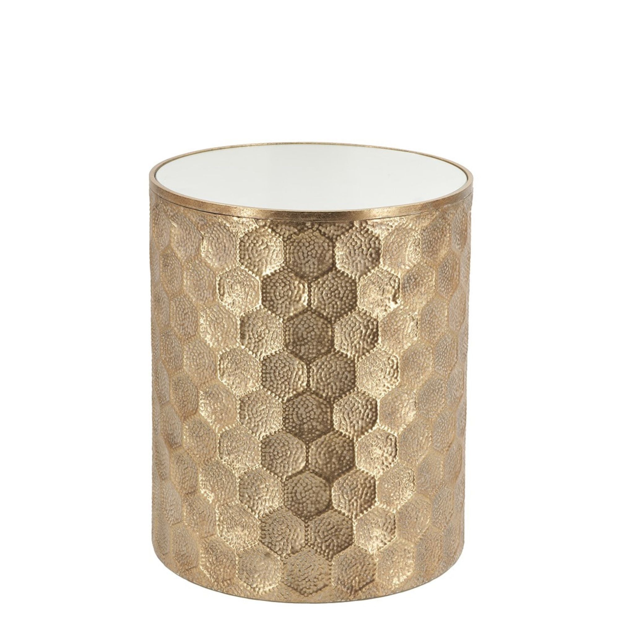 Geometric Side Table Gold