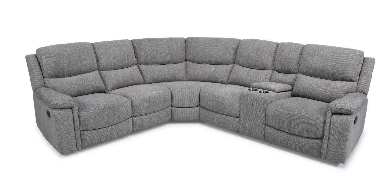 Atlantic 6pc Corner Modular with Twin End Manual Recliners