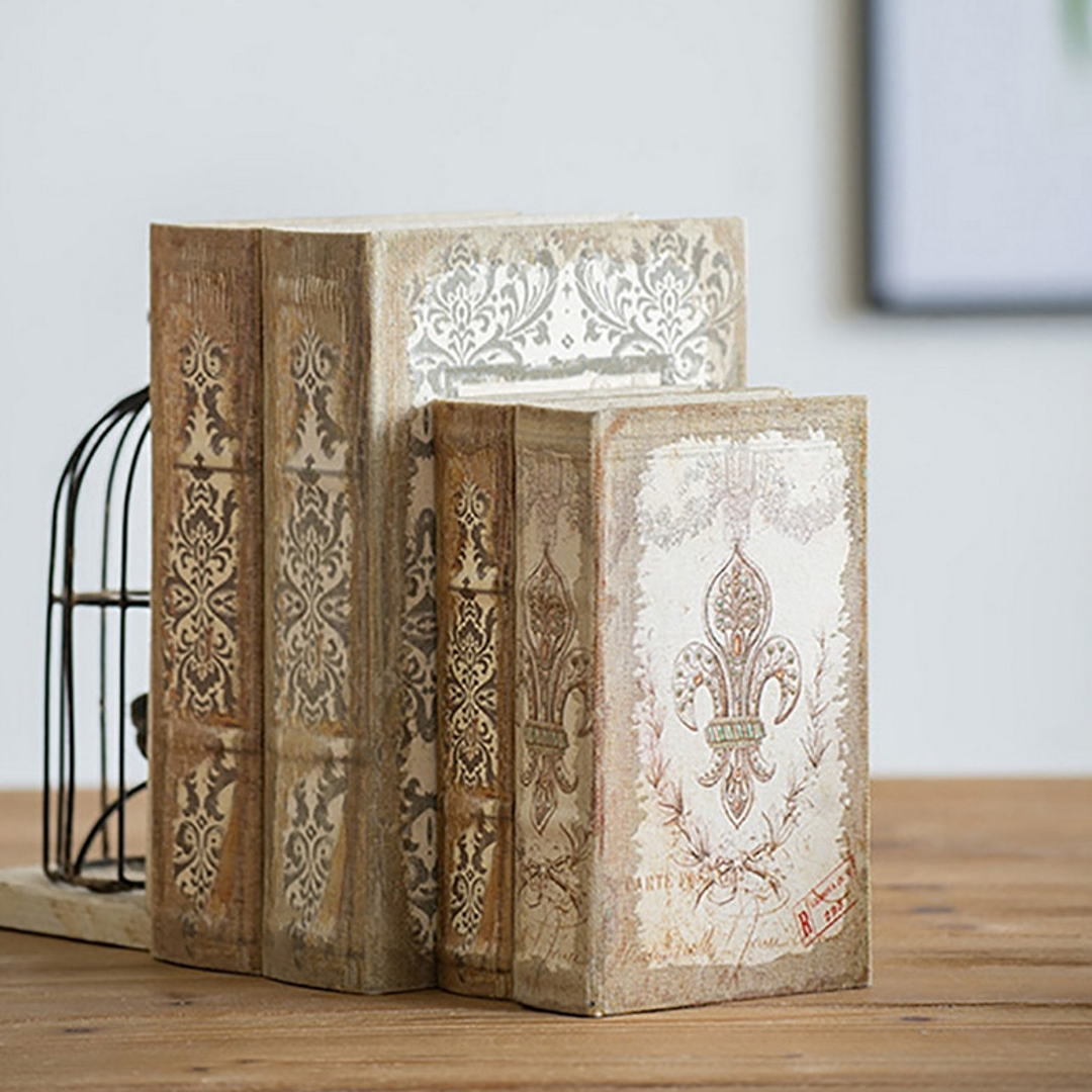 Vintage 4 Pack Book Boxes