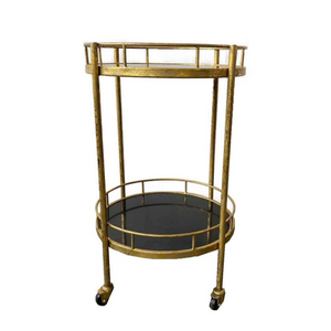 Antique Brass Trolley Marble Top