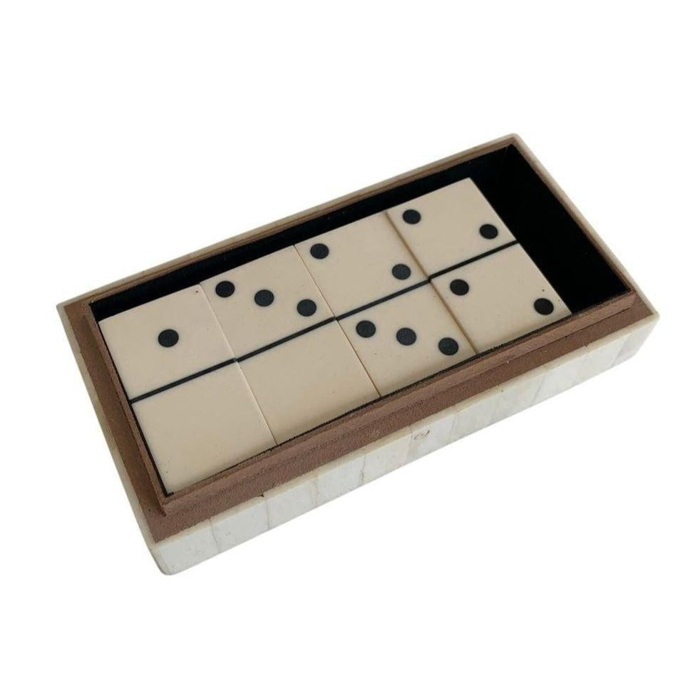 Domino Set in Bone Box