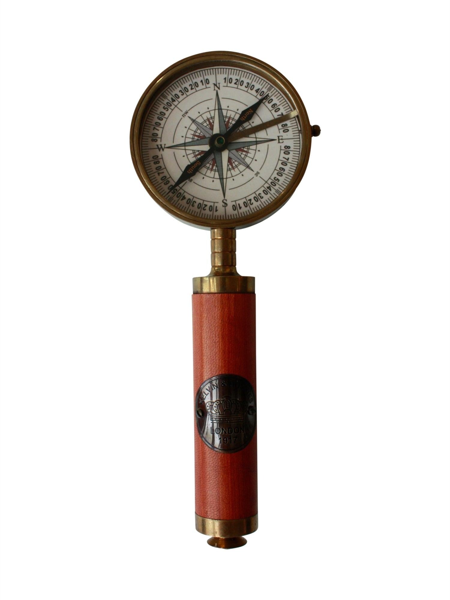 Compass With Leather Handle