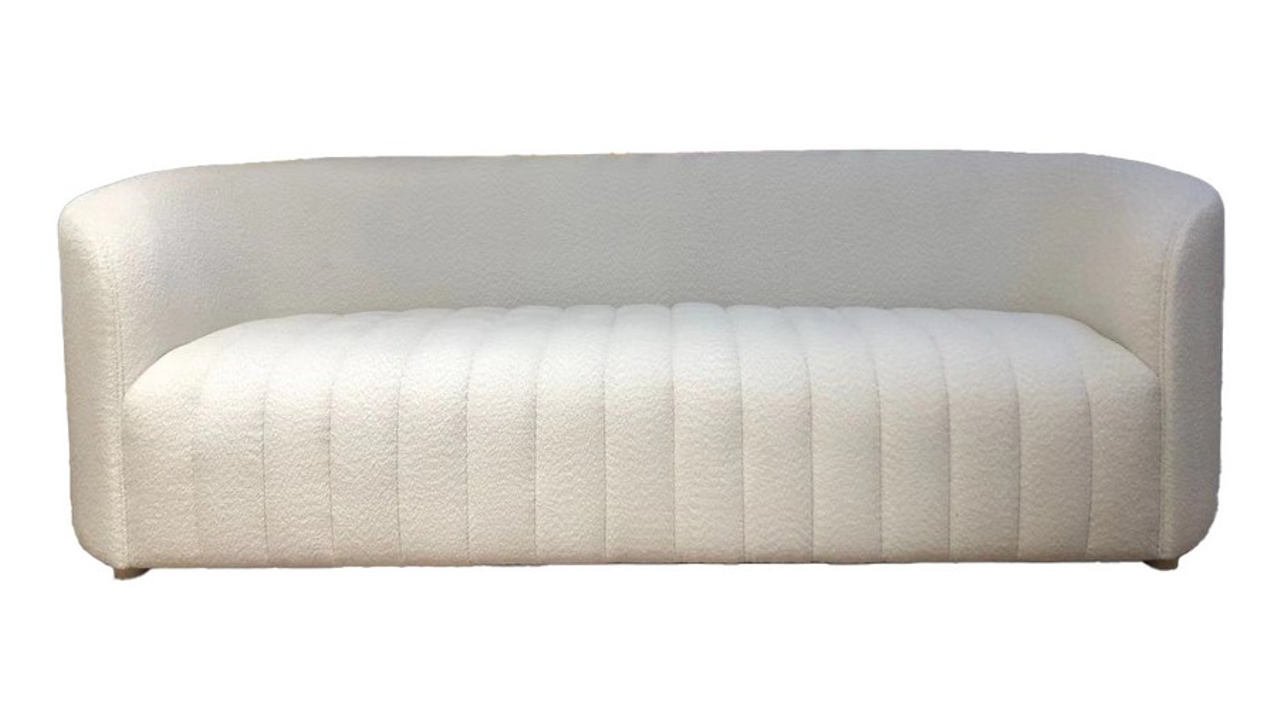 Dubai 3 Seater Sofa - White Boucle