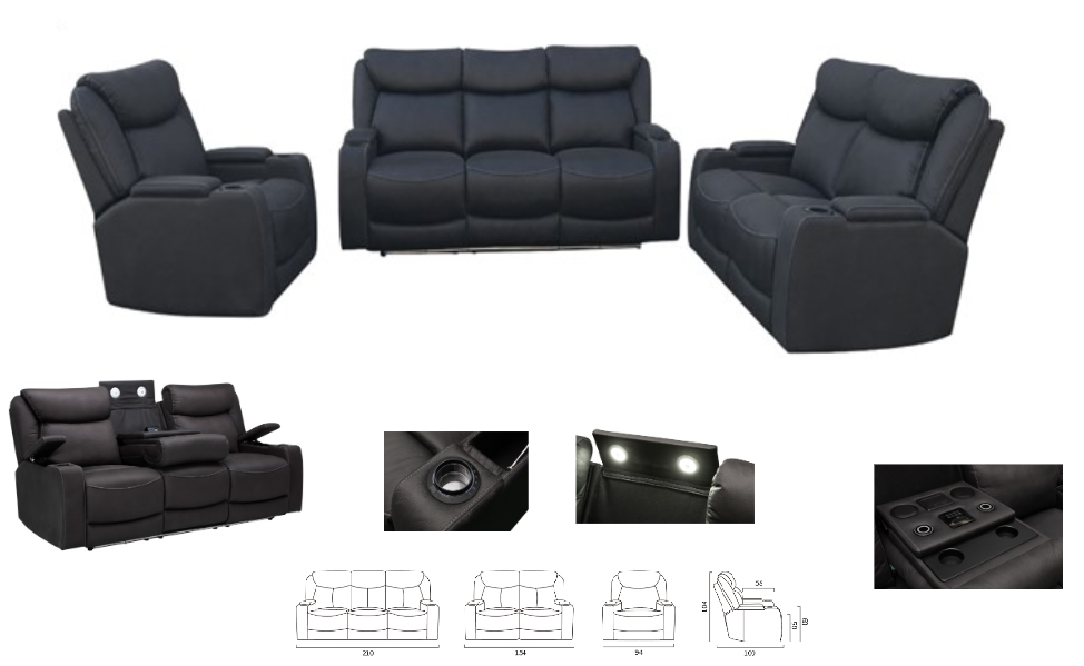 Excalibur Electric Recliner Lounge Suite