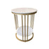 Marble Look Side Table 2 Tier Round