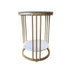 Marble Look Side Table 2 Tier Round