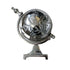 Embossed Globe on Base Silver