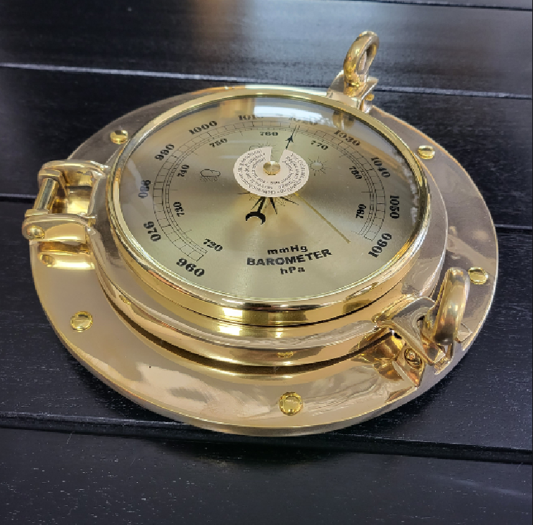 Meridian Zero Brass Porthole Barometer - Medium only £130.99