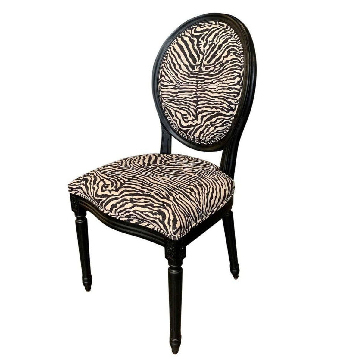 Zebra Design Balloon Back Dining Chair