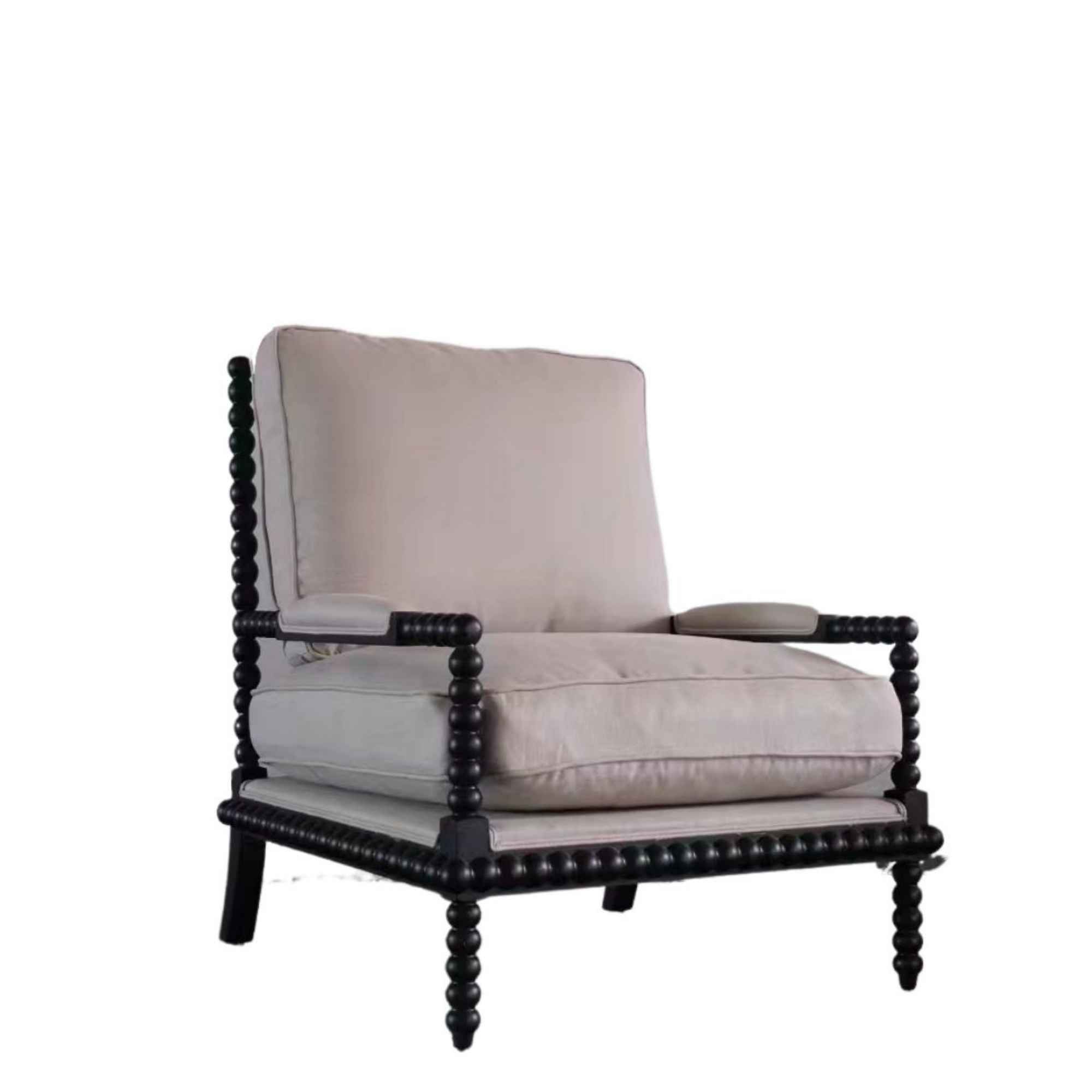 Spindle Armchair Black & White