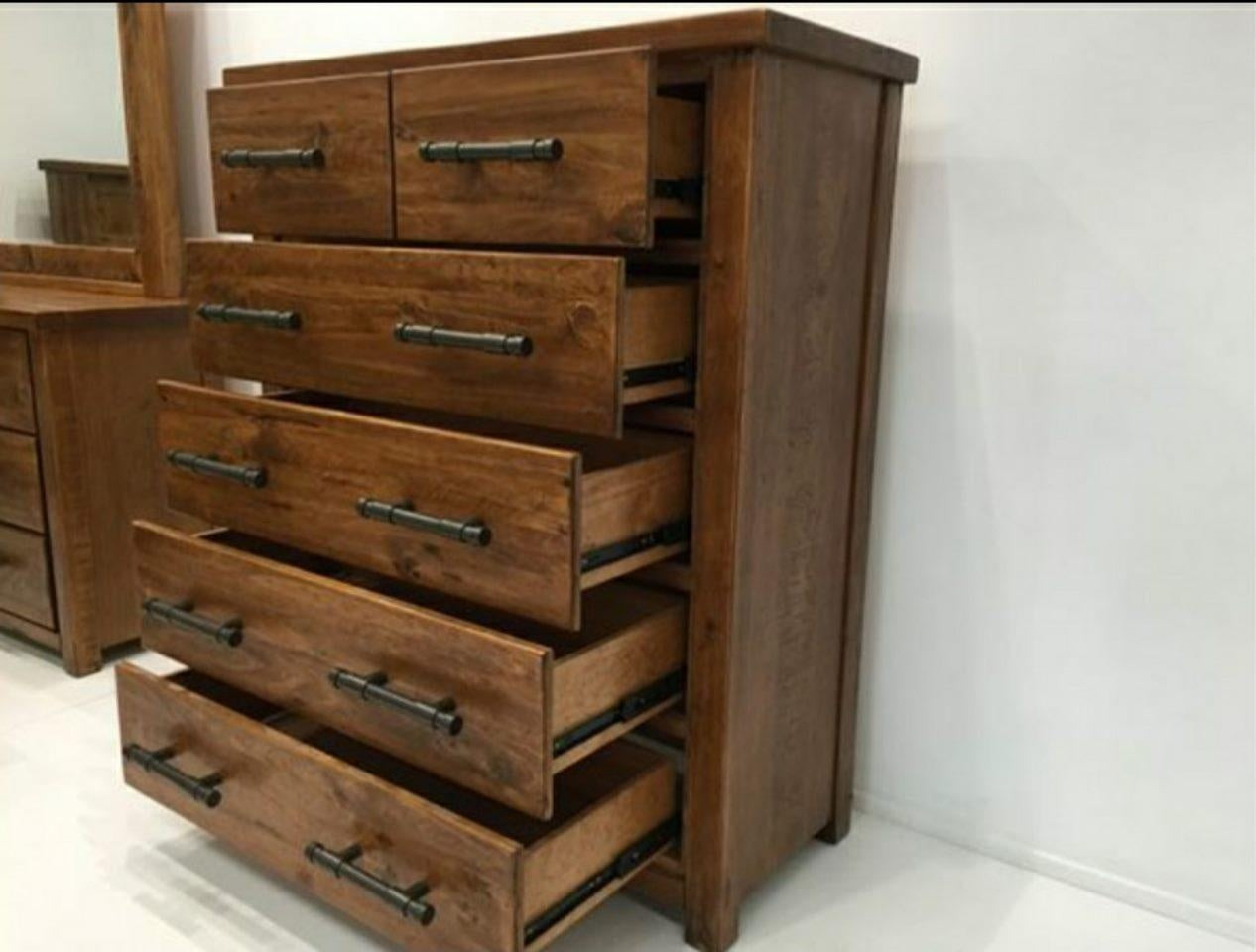 Industrial Tallboy 6 Drawer