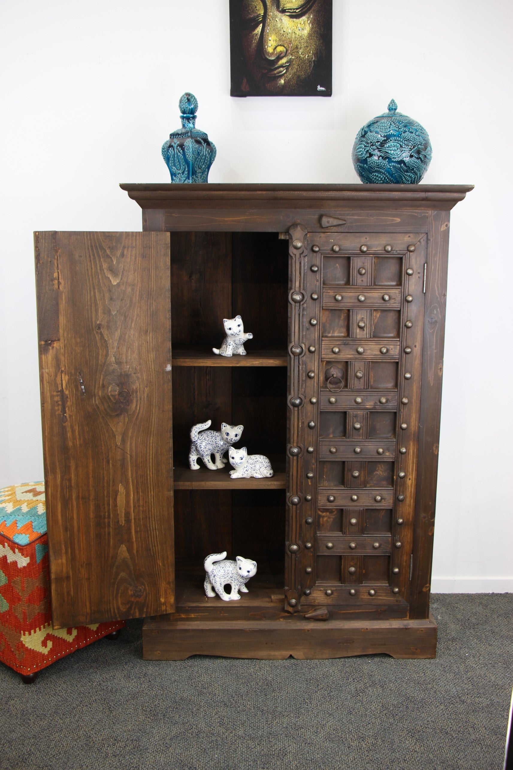 Hand Carved Wall Unit