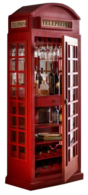 Telephone Booth Bar - Red