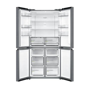 Midea 474L Cross Door Fridge Freezer Stainless Steel