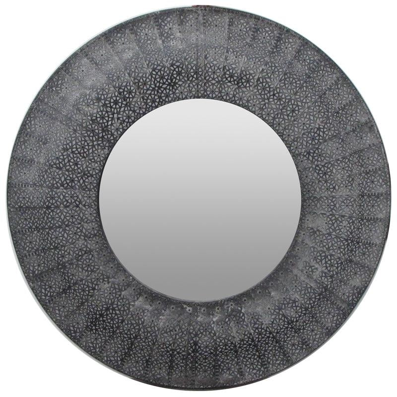 Marrakesh Mirror Round Black