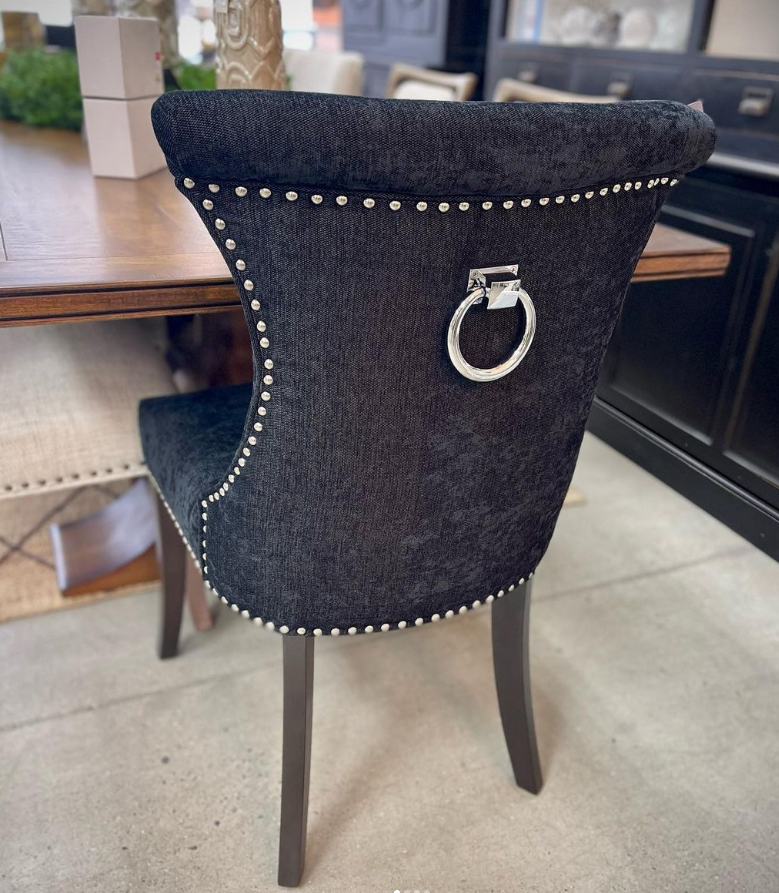 Miami Dining Chair - Black Chenille