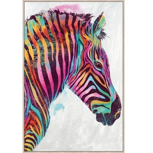 Framed Canvas Art - Multi Stripes