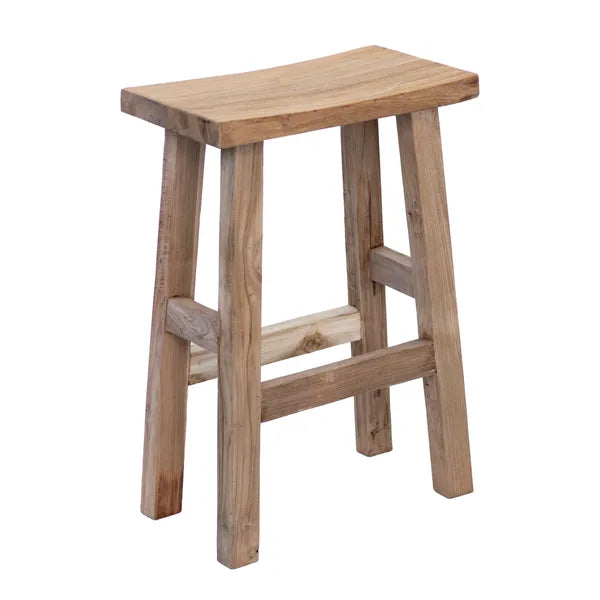 Reclaimed Teak Bar & Kitchen Counter Stool - Natural