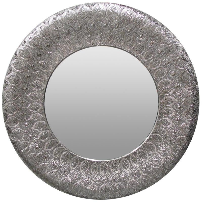 Panama Mirror Round Silver