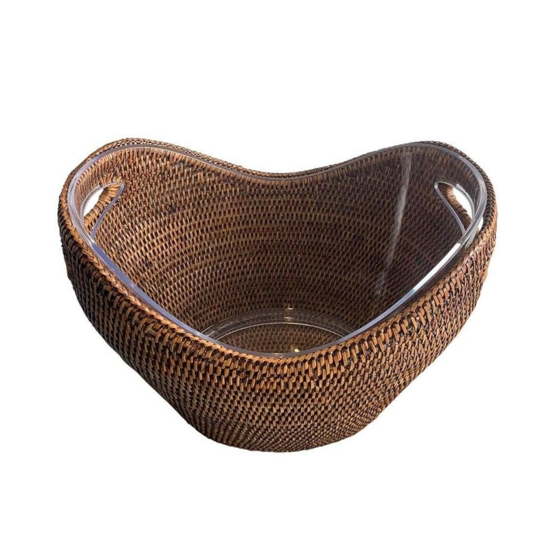 Ice Bucket Rattan With Plastic Insert