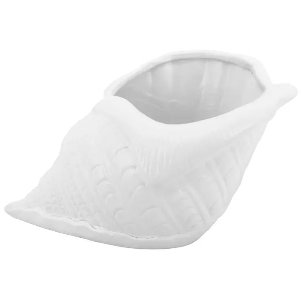 Tulip Shell Planter White 26x15 cm