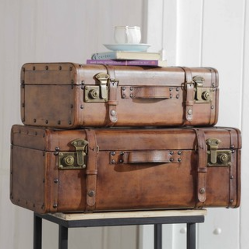 Leather Suitcase Box | Trunk Set/2