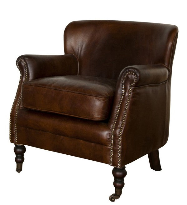 Mortimer Leather Armchair - Vintage Cigar