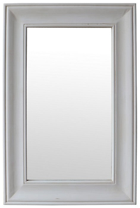 Solid Oak Mirror - White